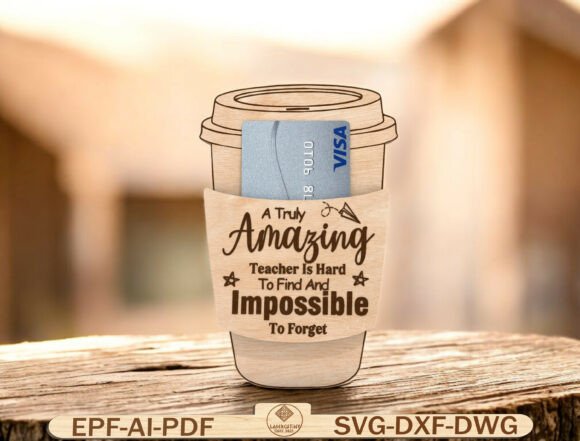 Amazing Teacher Gift Card Holder SVG