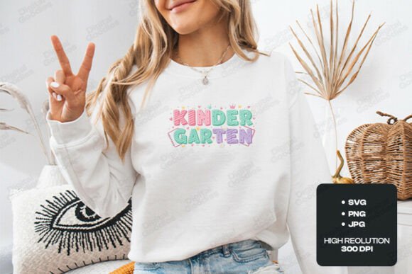 Kindergarten Cute Pastel Typography SVG