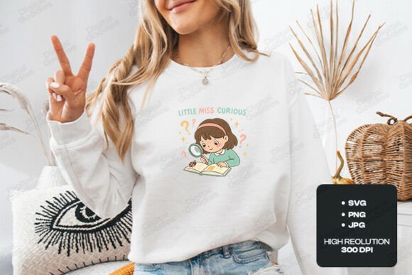 Little Miss Curious Cute Kids Design
