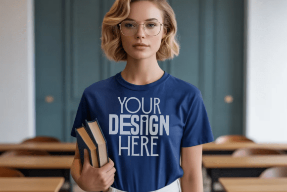 Navy Comfort Colors 1717 Teacher Mockup: A Strategic Asset for Educator Branding and Merchandise Design