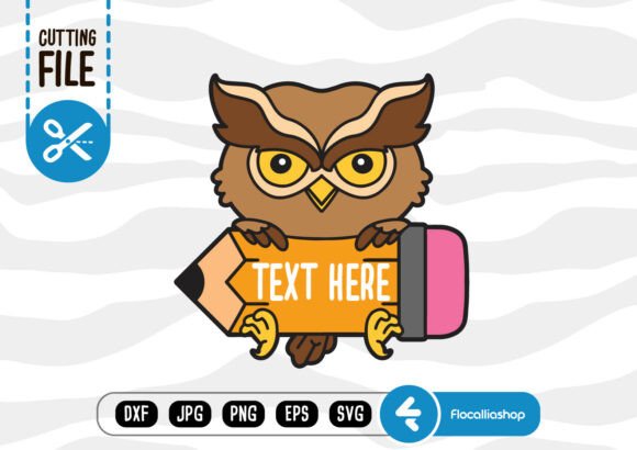 Pencil Name Border SVG, Owl SVG
