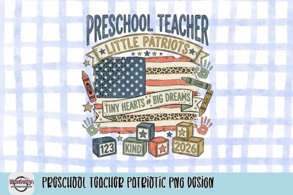 Preschool Teacher Patriotic PNG Design