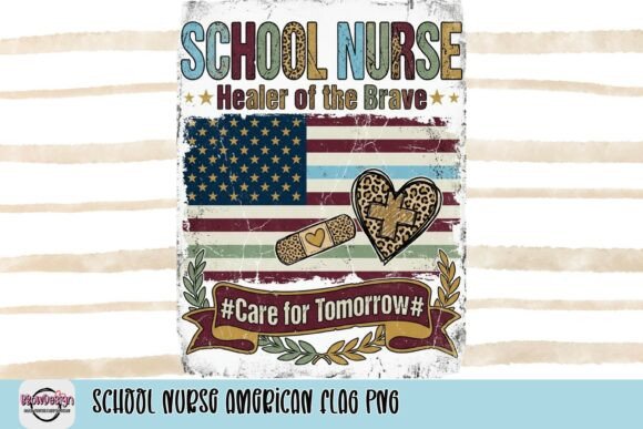School Nurse American Flag PNG