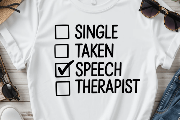 Single Taken Speech Therapist PNG: Humor for SLPs