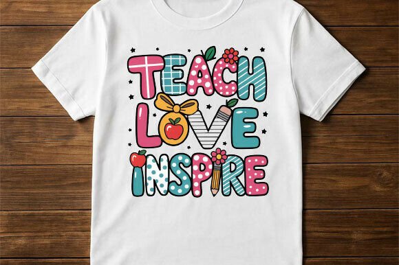 Teach Love Inspire PNG: Teacher Quote